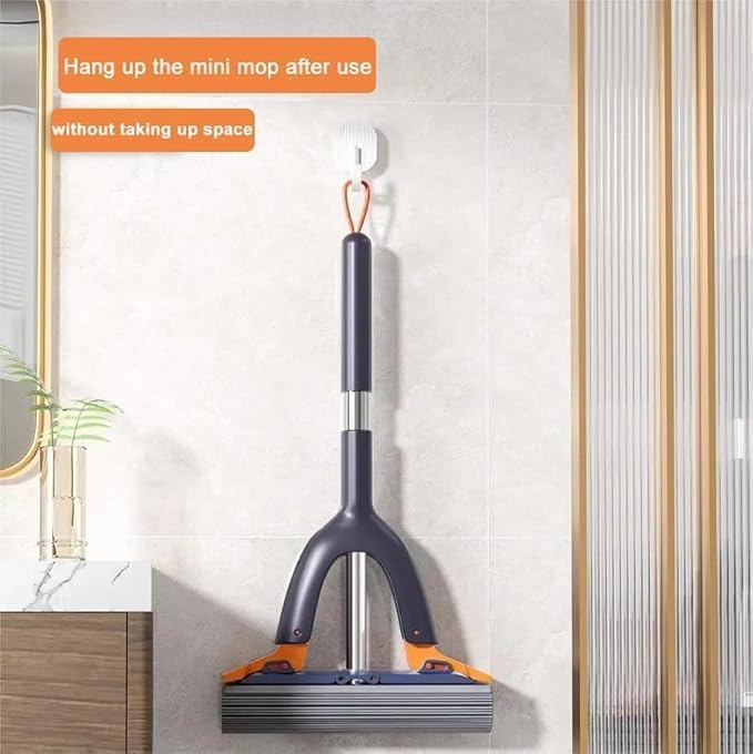 Mini Cleaning Mop with Magic Wiper, Portable, Strong Absorbent Magic Mini Sponge Mop