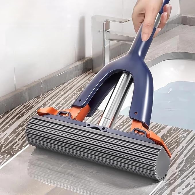 Mini Cleaning Mop with Magic Wiper, Portable, Strong Absorbent Magic Mini Sponge Mop