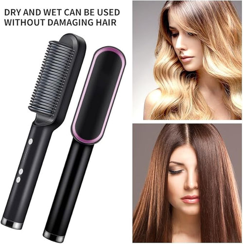 Hair Straightener Heated Electric unisex comb 3 in 1 styling comb