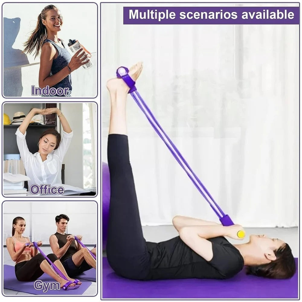 New Yoga Pedal Puller Resistance Band Fitness Equipment 21 Fitness Resistance Bands-6 Tube Pedal Ankle Puller, 2025 Upgraded Multifunction Tension Rope, Home Gym Equipment for Full Body Strength for Abdomen/Waist/Arm/Leg Training and Stretching