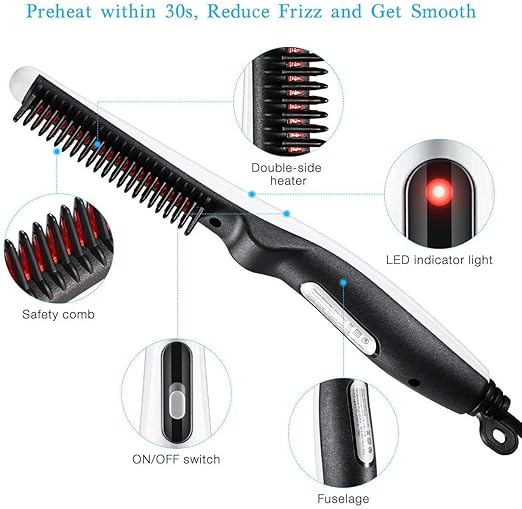 Travel Portable Styling Comb hair & beard 2 in 1 comb