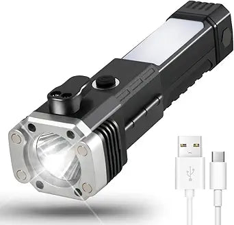 Metal Led Flashlight,Water Resistant Zoomable Torch